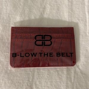 B-Low the Belt Red Croc Card Case